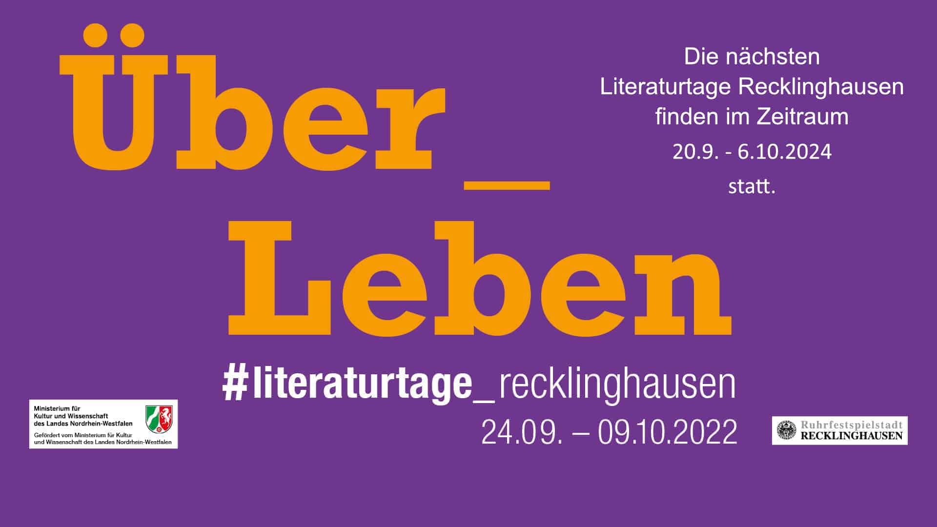 Logo Literaturtage Recklinghausen 2022